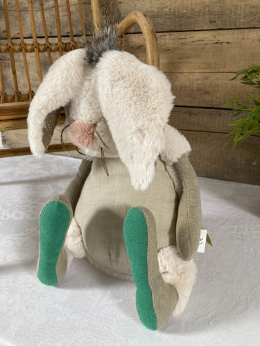 1125⚜️ Peluche Doudou Lapin Tout Doux Moulin Roty Hauteur 30 Cm Assis