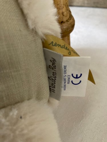 1125⚜️ Peluche Doudou Lapin Tout Doux Moulin Roty Hauteur 30 Cm Assis