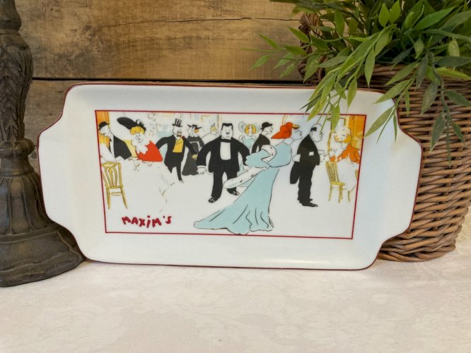 1125⚜️ Plat à Cake Maxim's De Paris Longueur 30 Cm X 15 Cm