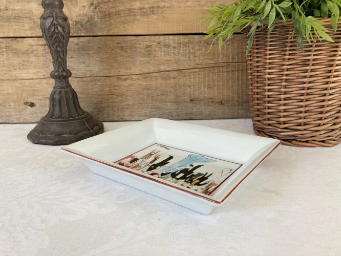 1125⚜️ Plat Coupelle Vide Poche Maxim's De Paris en Porcelaine