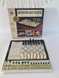 11⚜Ancien Jeu Société MB Initiation Aux Échecs Apprenez à Jouer Complet Vintage