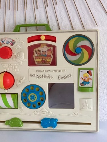 12 ⚜️ Ancien Tableau D'activité et D'éveil Fisher Price Vintage