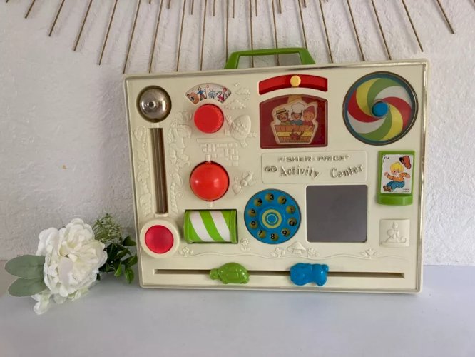 12 ⚜️ Ancien Tableau D'activité et D'éveil Fisher Price Vintage