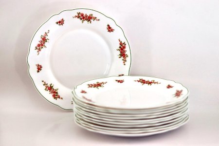 12 rose bush dessert plates ARCOPAL