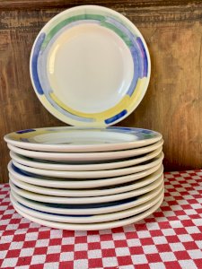 12 assiettes à dessert EIT England Ironstone 1980