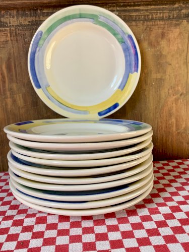 12 assiettes à dessert EIT England Ironstone 1980