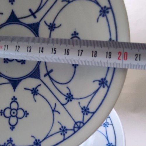 12 assiettes à dessert en porcelaine de Bavière, Bareuther, modèle Indischblau