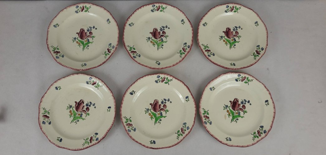 12 assiettes plates et creuses Gien modèle Lorraine