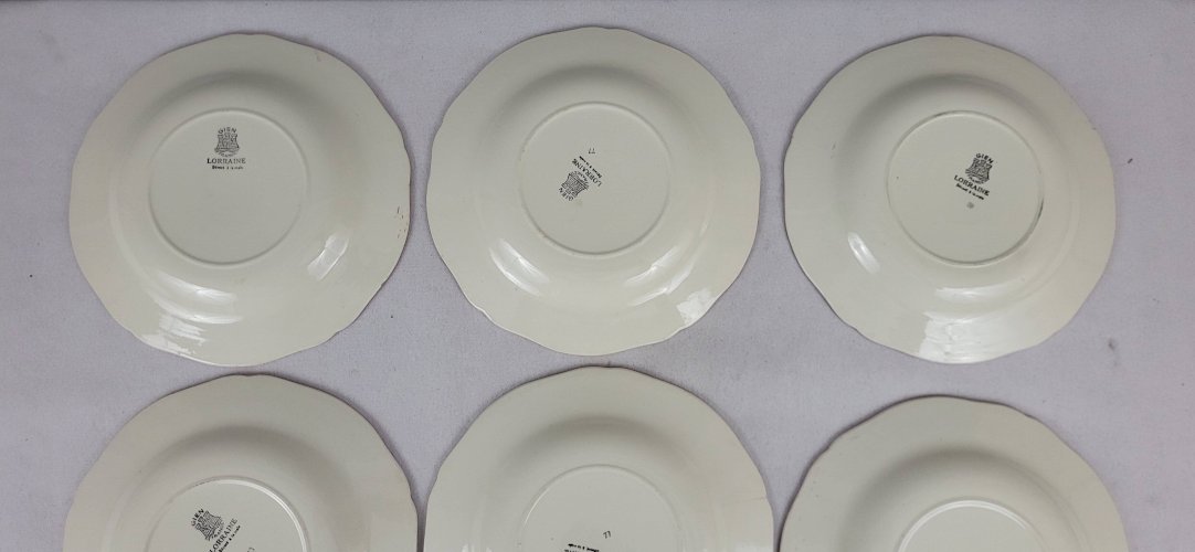 12 assiettes plates et creuses Gien modèle Lorraine
