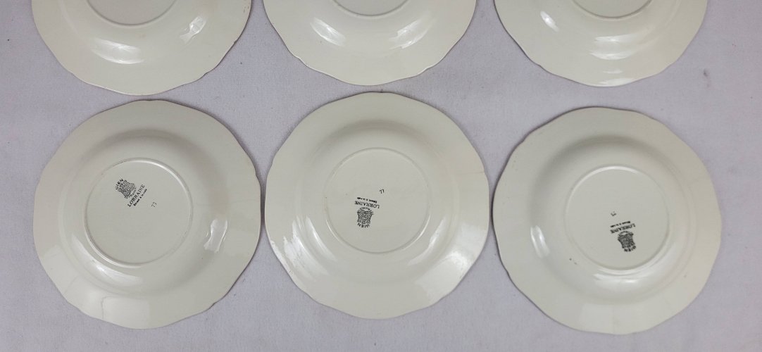 12 assiettes plates et creuses Gien modèle Lorraine