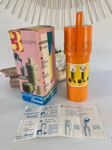 12 ⚜️ Bouteille Isotherme Remond à Biberon Boite Alimentaire Thermos Orange 1970