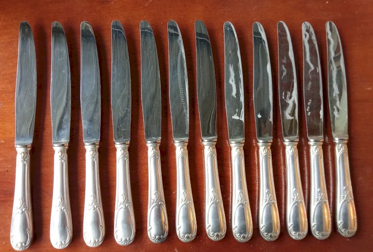 12 Couteaux Couverts Anciens Métal Art De La Table Ancien