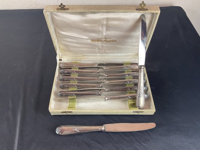 12 Couteaux de Table François Frionnet Métal Argenté
