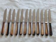 12 couteaux métal argenté Ercuis France