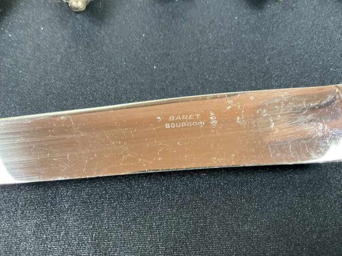 12 couteaux virole argent .orfèvre BARET