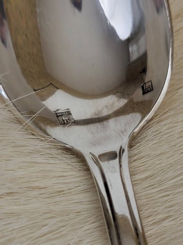 12 cuillères à café en métal argenté Art déco