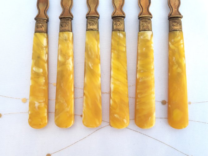 12 fourchettes à crustacés anciennes 1910
