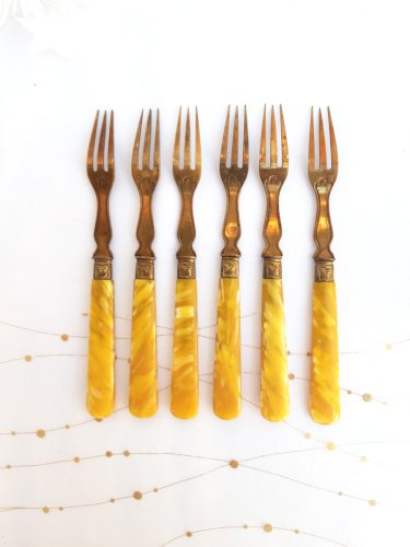 12 fourchettes à crustacés anciennes 1910
