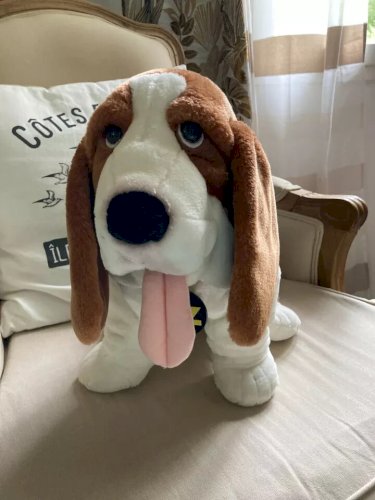12 ⚜️ Grande Peluche Doudou Le Chien Télé Z Jemini Hauteur 35 Cm