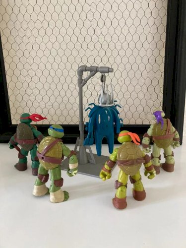 12⚜️ Lot 4 Figurines Tortue Ninja Raphael Leonardo Donatello, Michelangelo 2012