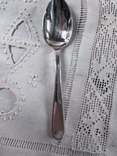 12 petites cuillères Christofle métal argenté monogrammées 13,2 cm