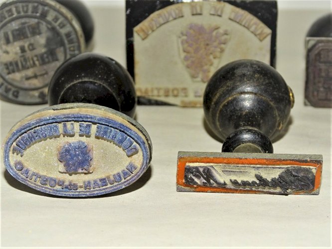 -12 SCEAUX CACHETS PUBLICITAIRES TAMPONS ENCREURS PUB COLLECTION BUREAU ANCIENS