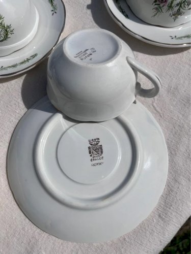 12 tasses à café Digoin Sarreguemines modèle Royan