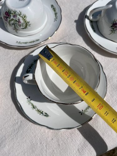 12 tasses à café Digoin Sarreguemines modèle Royan