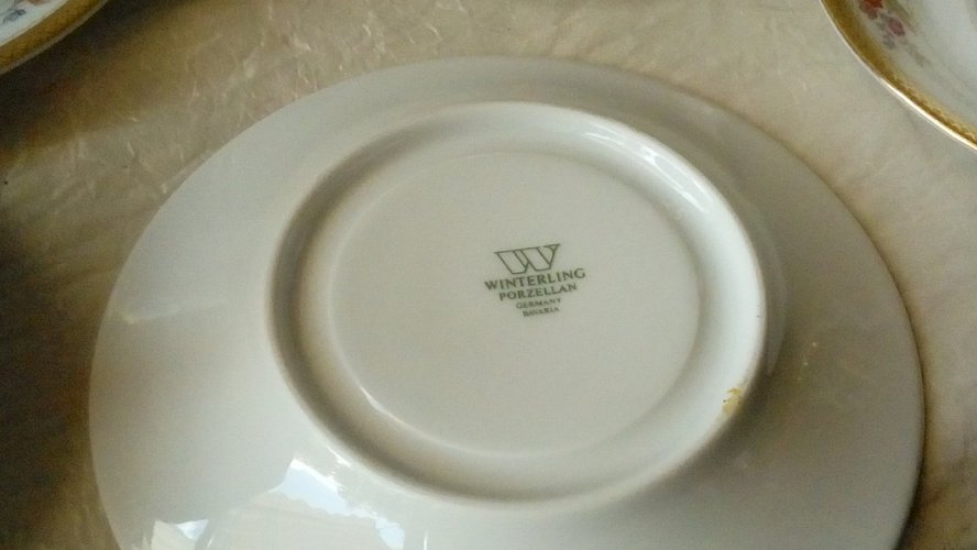 12 TASSES LITRON A CAFE  SUCRIER  PORCELAINE DE BAVIERE WINTERLING GERMANY **