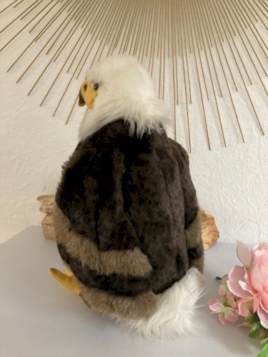 1224⚜️ Ancienne Peluche Doudou Aigle Classic Aurora Hauteur 35 Cm Vintage