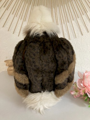 1224⚜️ Ancienne Peluche Doudou Aigle Classic Aurora Hauteur 35 Cm Vintage