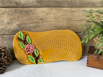 1225⚜️ Vintage Vallauris Ceramic Trivet Rectangle Shape