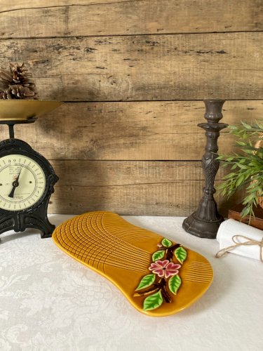 1225⚜️ Ancien Dessous de Plat Vallauris en Céramique Forme Rectangle