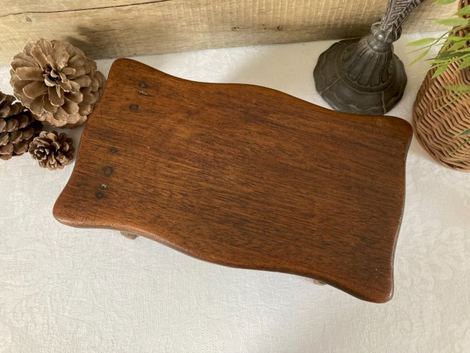 1225⚜️ Ancien Petit Banc en Bois Vintage Authentique Longueur 30 Cm