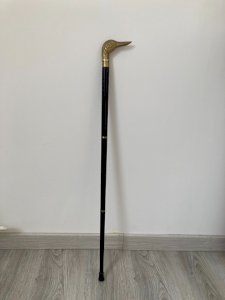 1225⚜️ Ancienne Canne Tête de Canard Avec Système se Dévisse en Laiton Haut 90Cm