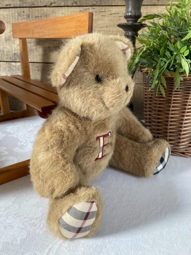 1225⚜️ Peluche Doudou De Collection Ours Burberry Inter Parfums Hauteur 22 Cm