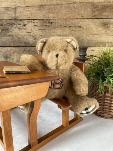 1225⚜️ Peluche Doudou De Collection Ours Burberry Inter Parfums Hauteur 22 Cm