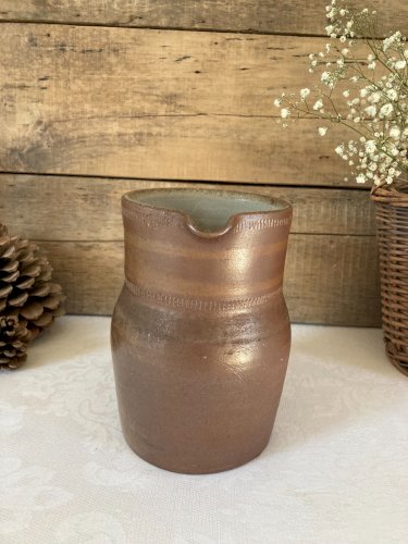 126⚜️ Ancien Pichet Broc Cruche en Grès Made in France Vintage Hauteur 17 Cm