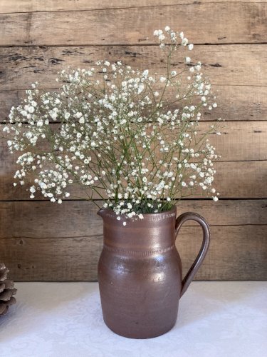 126⚜️ Ancien Pichet Broc Cruche en Grès Made in France Vintage Hauteur 17 Cm