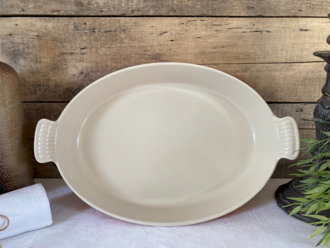 126⚜️ Ancien Plat Le Creuset France 36 en Fonte Émaillée Couleur Orange Vintage