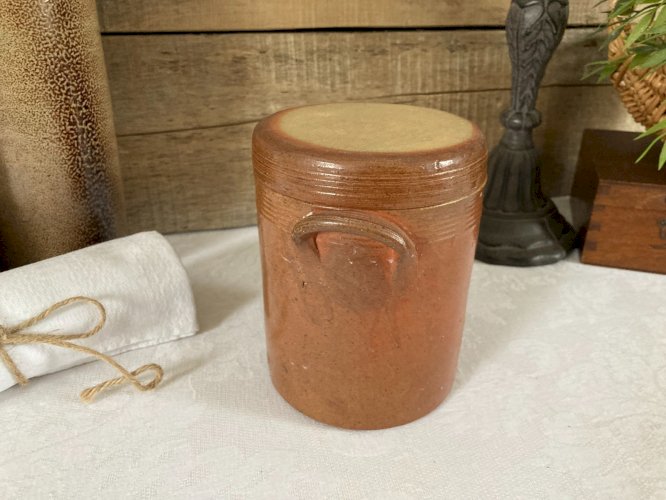 126⚜️ Ancien Pot à Cornichon en Grés De Bonny Made In France Hauteur 14 Cm