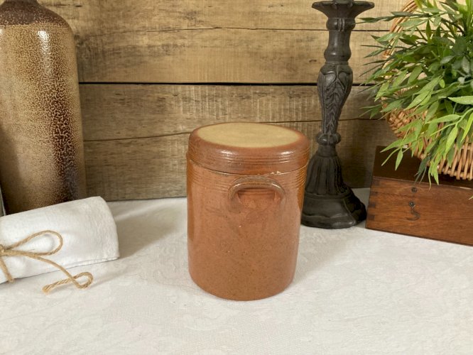 126⚜️ Ancien Pot à Cornichon en Grés De Bonny Made In France Hauteur 14 Cm