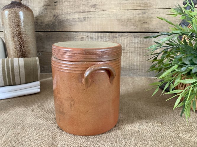 126⚜️ Ancien Pot à Cornichon en Grés Made In France Hauteur 15 Cm