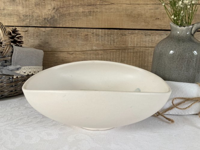 126⚜️ Ancien Saladier Plat Saint Malo Décormdi en Céramique Longueur 23 Cm