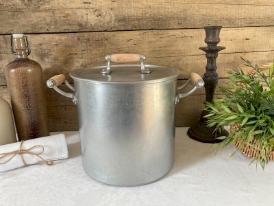 126⚜️ Ancienne Cocotte Faitout Marmite en Aluminium Diamètre 22 Cm Vintage