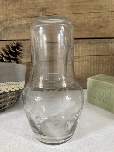 126⚜️ Déco Ensemble Carafe en Verre Avec Verre à Eau Hauteur 18 Cm