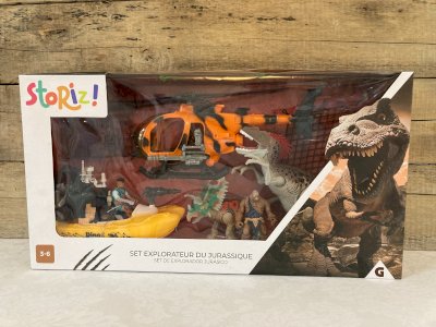 126⚜️ Jouet Jeu Set Explorateur Jurassique Figurine Dinosaure Gifi Neuf