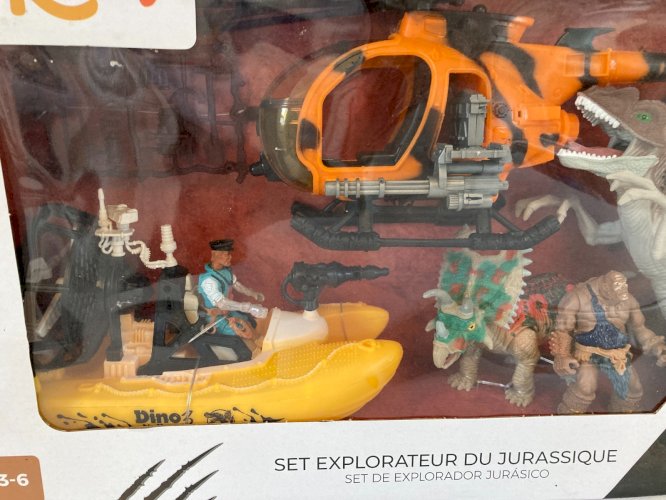 126⚜️ Jouet Jeu Set Explorateur Jurassique Figurine Dinosaure Gifi Neuf