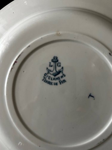 13 assiettes creuses Terre de fer Cyclamens Louis Graves