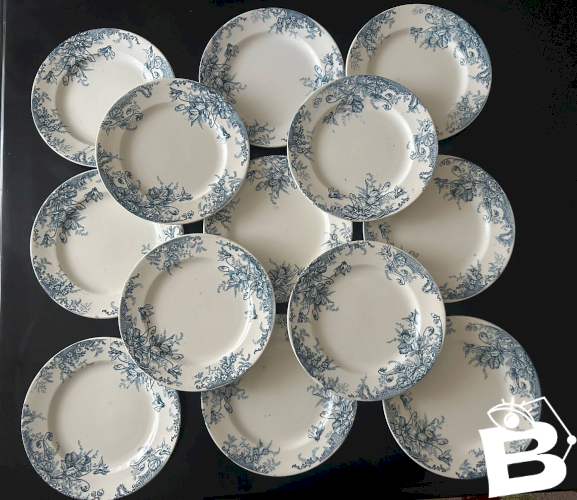 13 assiettes plates Terre de Fer Louis Graves